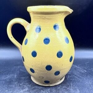 Pottery Pitcher Antique Soufflenheim?France Late 1800'early 1900's